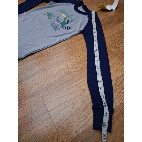 Gymboree Long Sleeve Gray Blue Adventure Cotton T-Shirt Size 7 New - Picture 8 of 9